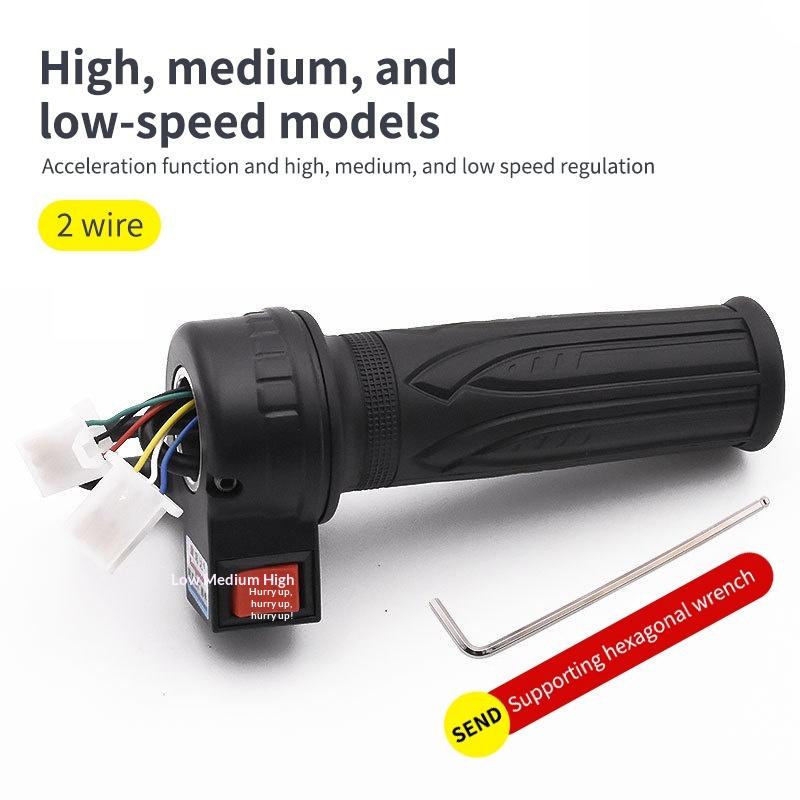 48V Gasgriff 135mm Speed Grip Mit Tempomat Rückwärtsgang Dreistufig Für Elektroroller Fahrrad Ersatzteil Passt 22mm