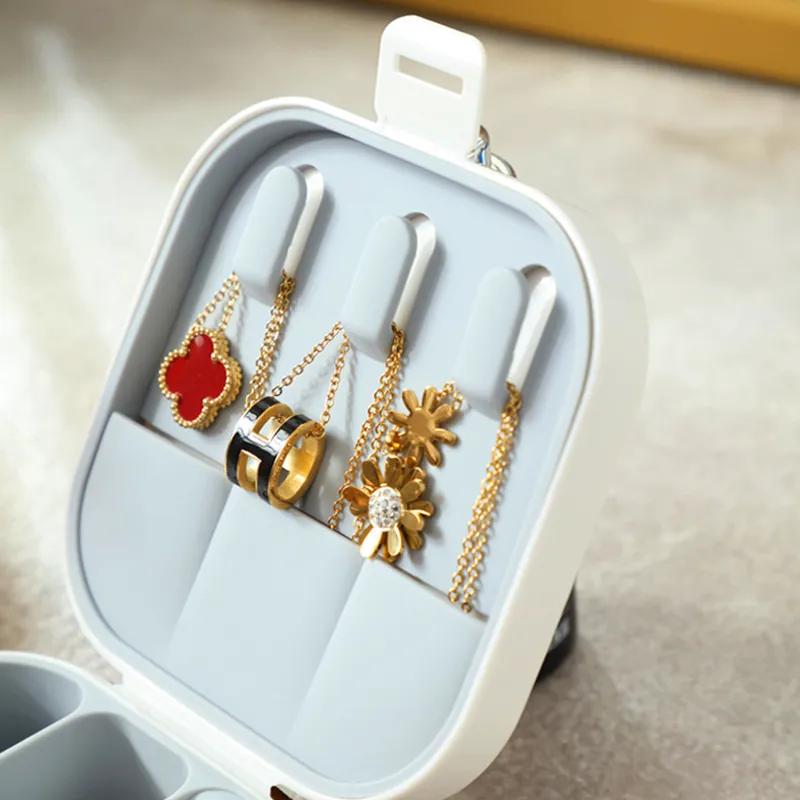 Simple And Exquisite Jewelry Storage Box Portable And Multifunctional Separated Jewelry Lipstick Decoration Organizing Box YLE25