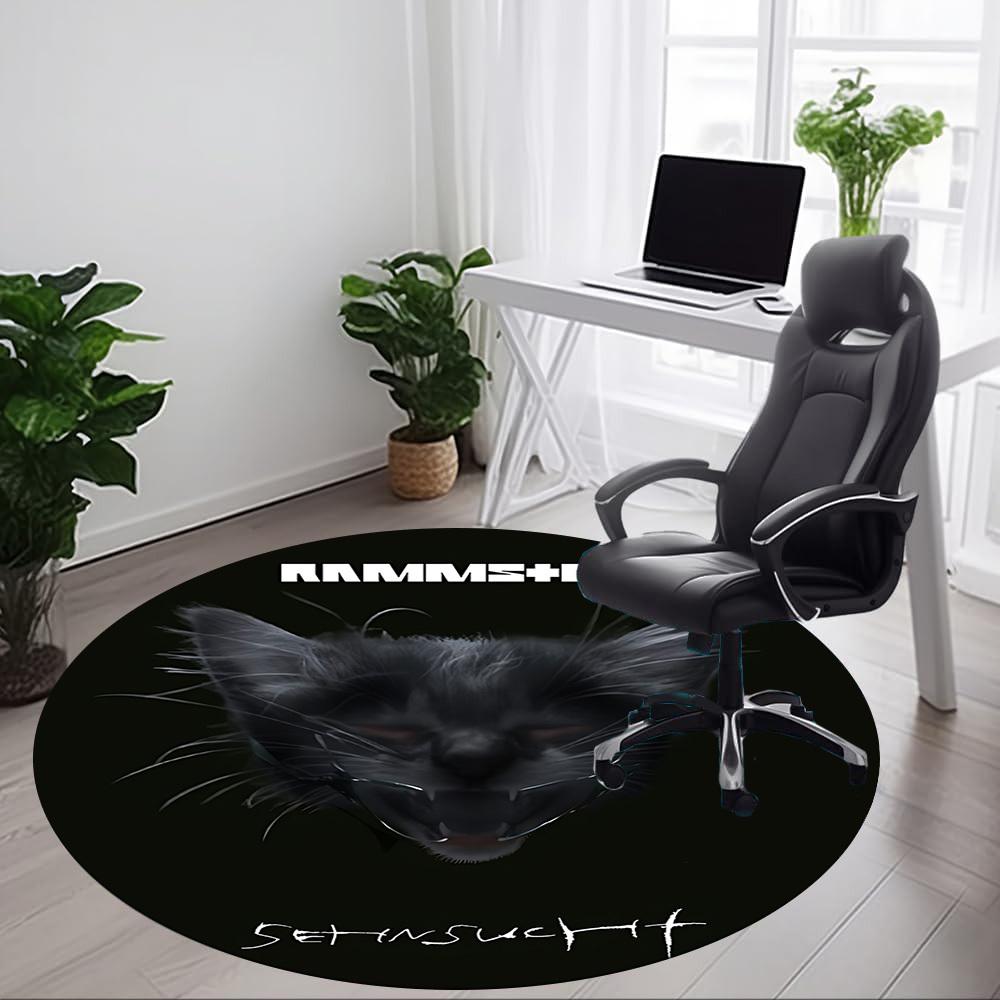 1pc Rammstein Carpet, Round Non-Slip Durable Large Size Office Carpet, Suitable for Office,yy250908076
