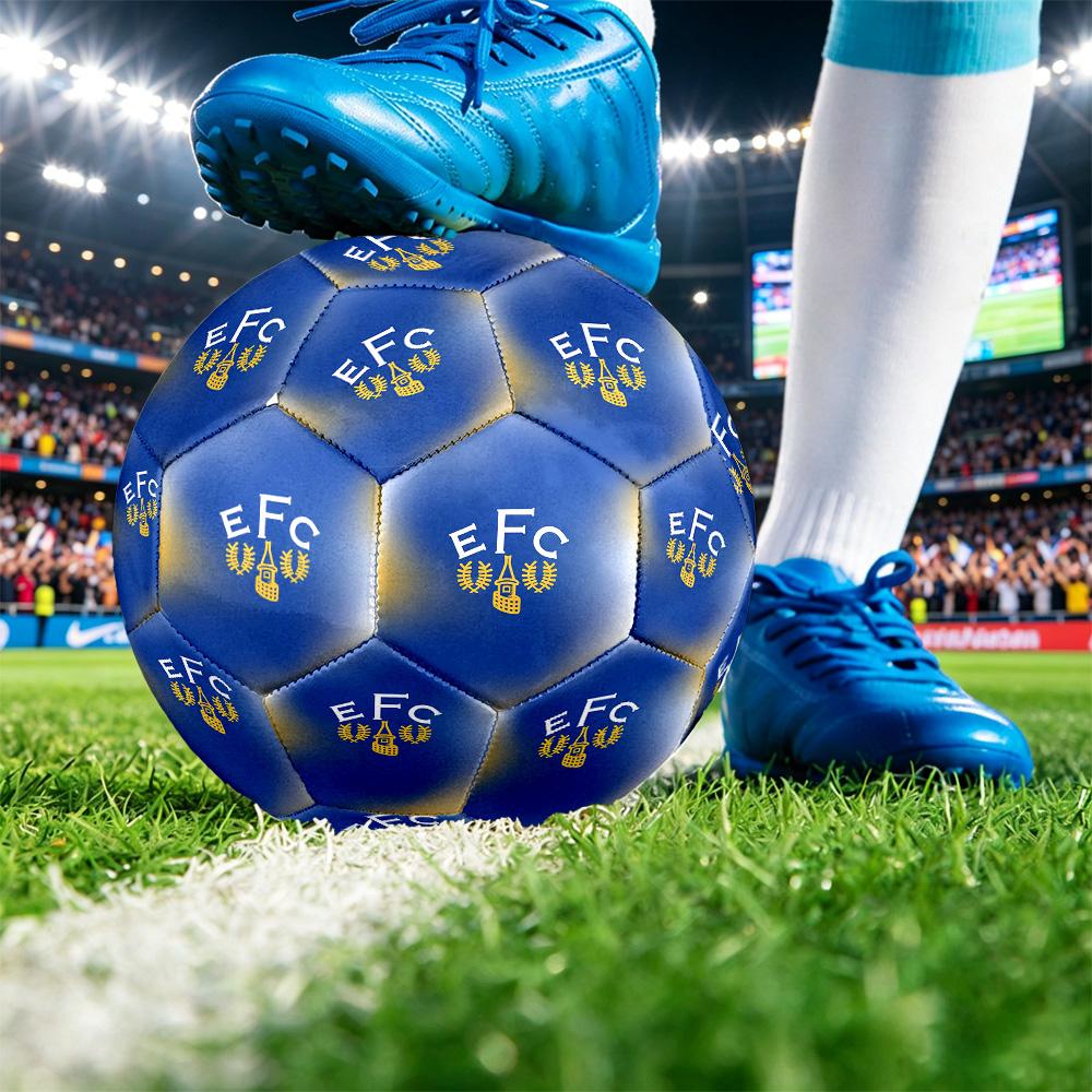 Pallone da Calcio Stampato Everton Football Taglia 5, Pallone da Partita Antiscivolo per Adulti Souvenir per Tifosi di Calcio