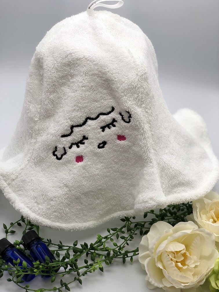 [Marie the Sheep] Imabari Towel Sauna Hat (White)