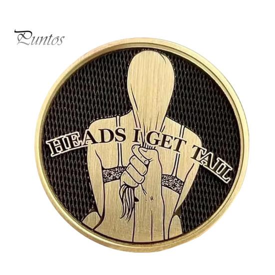Adult Love Challenge Mynt Sexy Heads And Tails Mynt Dobbeltsidige voksen Mynt Hoder Jeg får hale og haler Jeg får Head Lucky Token Prank Gift for Men