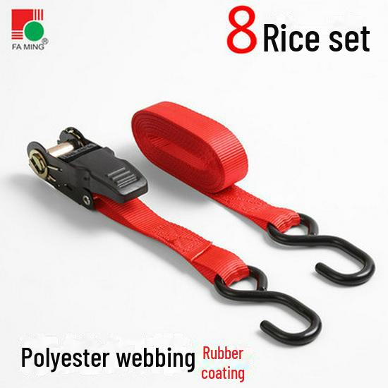 25mm Polyester Ratchet Tie Belt with Hook Tensioner for Motorcycle Shipping