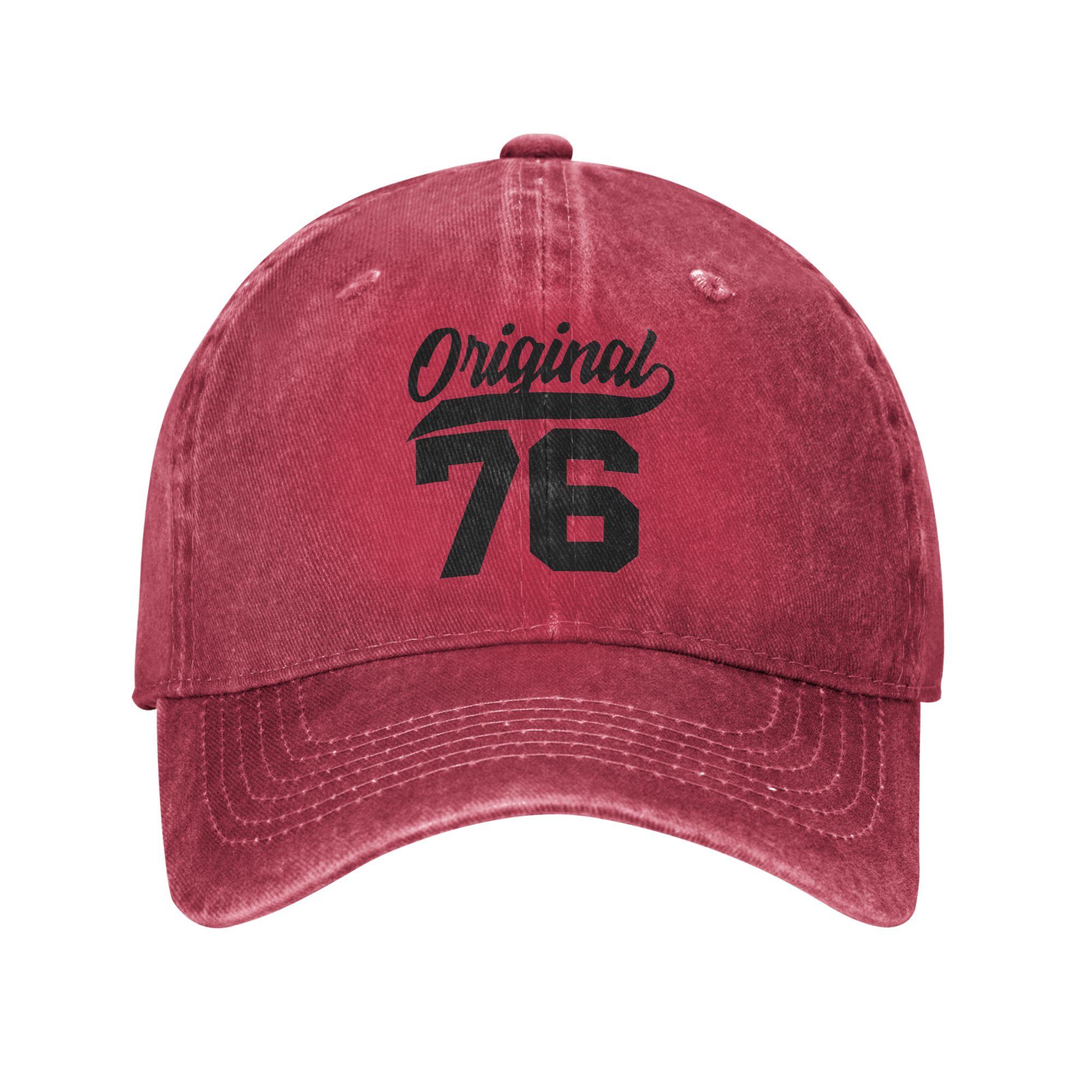 

Summer 50th Birthday Original Vintage 1976 Baseball Cap Logo Washed Trucker Hat UnisexTeens Casual Outdoor Sport Baseball Caps One Size