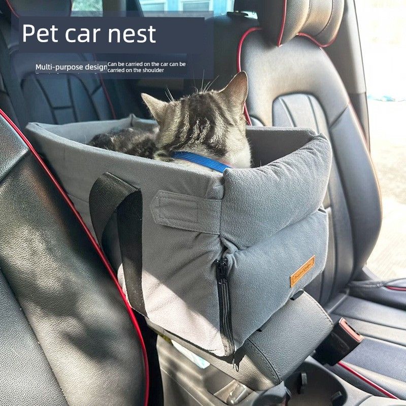 Dog Car Kennel Car Car Pet Mat Cat Safety Seat Central Control Nest Pomeranian Teddy Pet Supplies