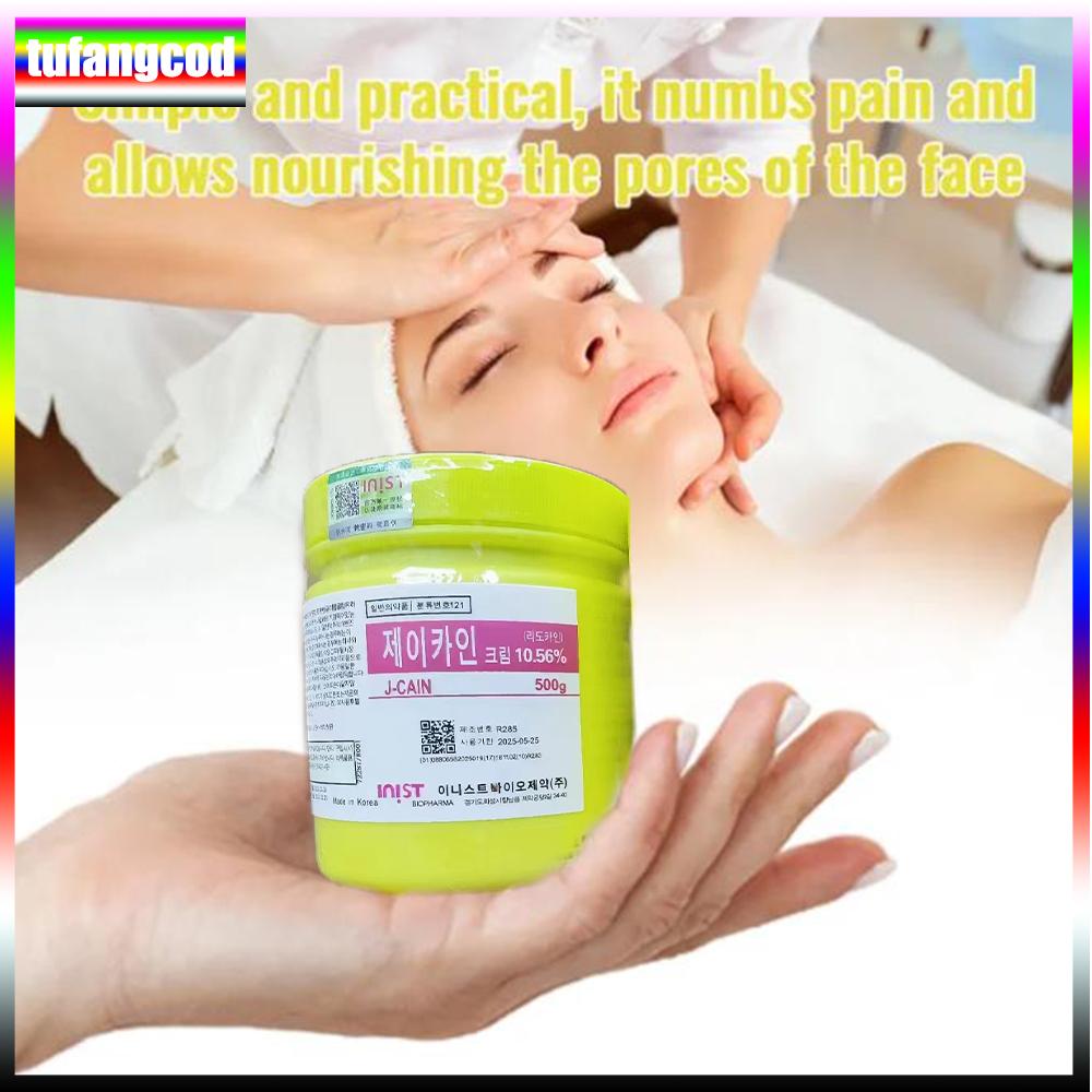 Tufangcod 500 g Tattoo-Anästhetikum, schnelle Hautbetäubung, 10,56 % gelbe Creme, semi-permanent