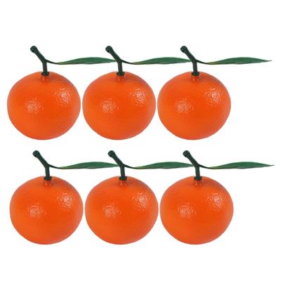 6 Pcs Orange Decor Fruit Artificial Mini Simulation Realistic Faux Oranges Decoration Small Fake
