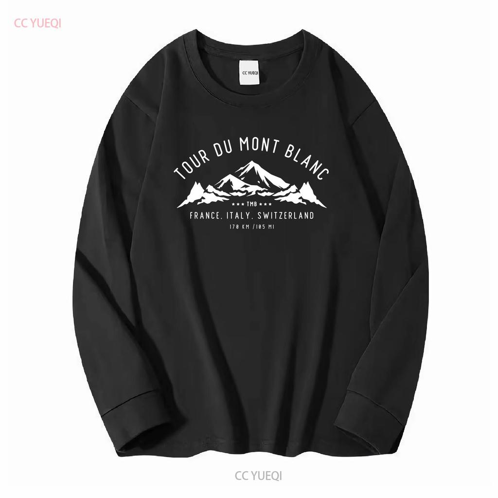 Tour Du Mont Blanc T Shirt TMB Trail Trekking Hiking Clothes Switzerland Soft and Comfortable Long or Short Sleeves Vintage