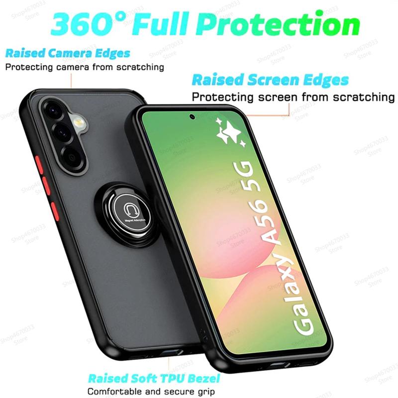 Husă Mată cu Inel Magnetic Pentru Samsung Galaxy A56 5G Pentru Samsung A55 A35 A54 A53 A34 A24 A13 A33 A52 A53 A51 A32 Fundă Rezistentă la Șocuri