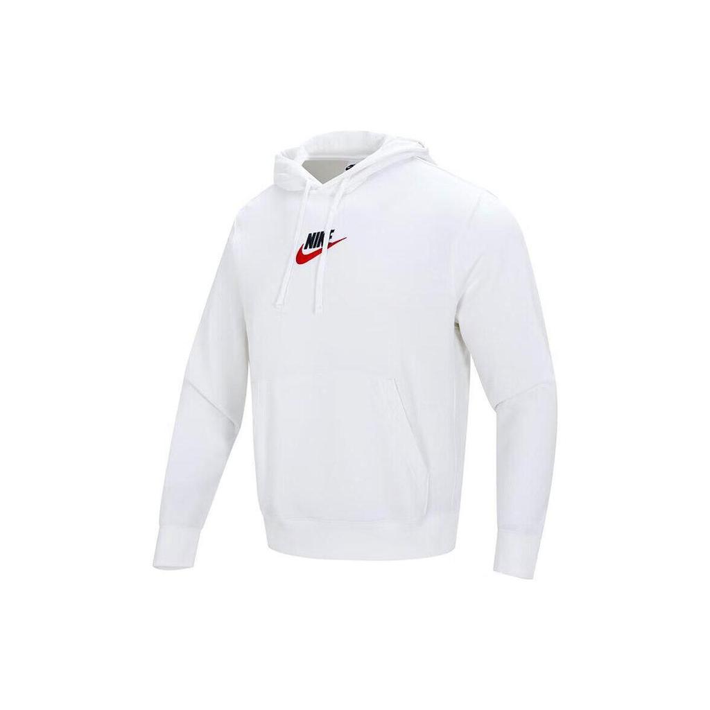 Nike Geborduurd Logo Print Lange Mouwen Hardloop Sweatshirt Heren Tops Wit FB7789-100