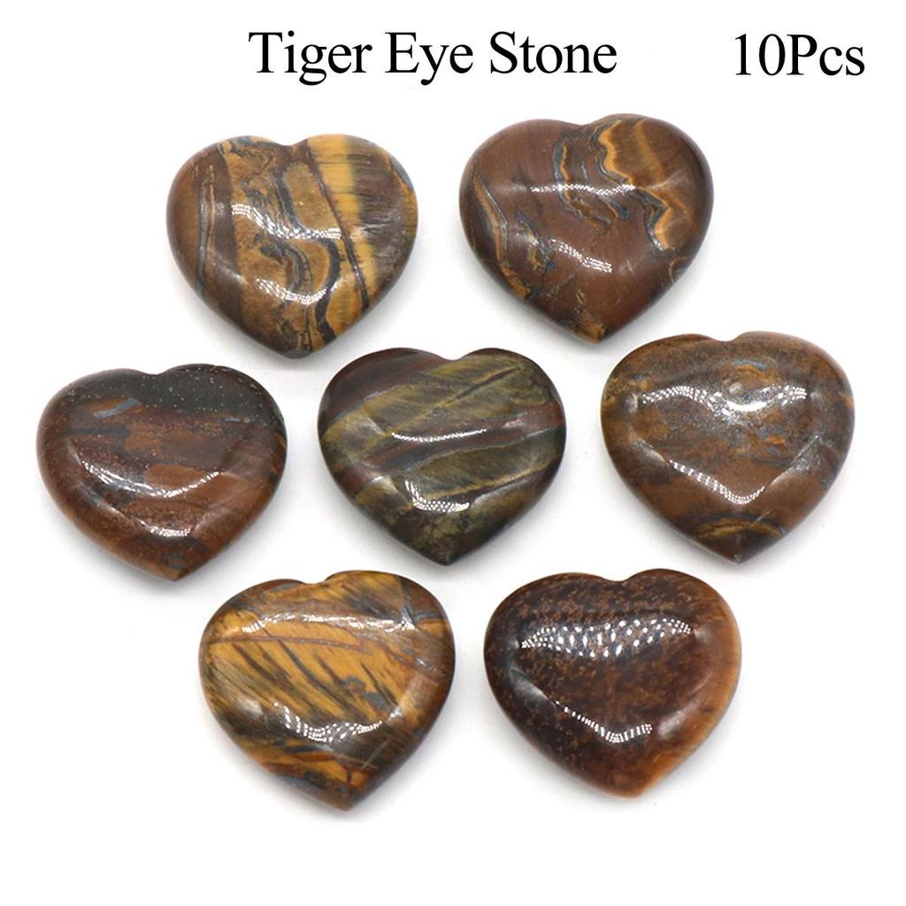 Herz-Kristall-Ornament-Dekoration, Energie-Naturstein, Reiki-Heil-Edelstein für Topfpflanzen, Fischtanks, Aquarien, Heimdekoration, Schmuckzubehör, 2 × 2 cm