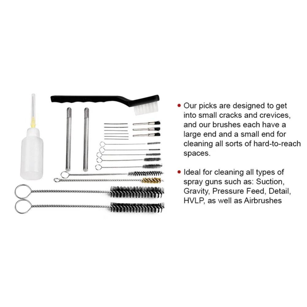 17/23Pcs Storage Case Spray Nozzle Cleaning Brush Set  Power Tool Accessories