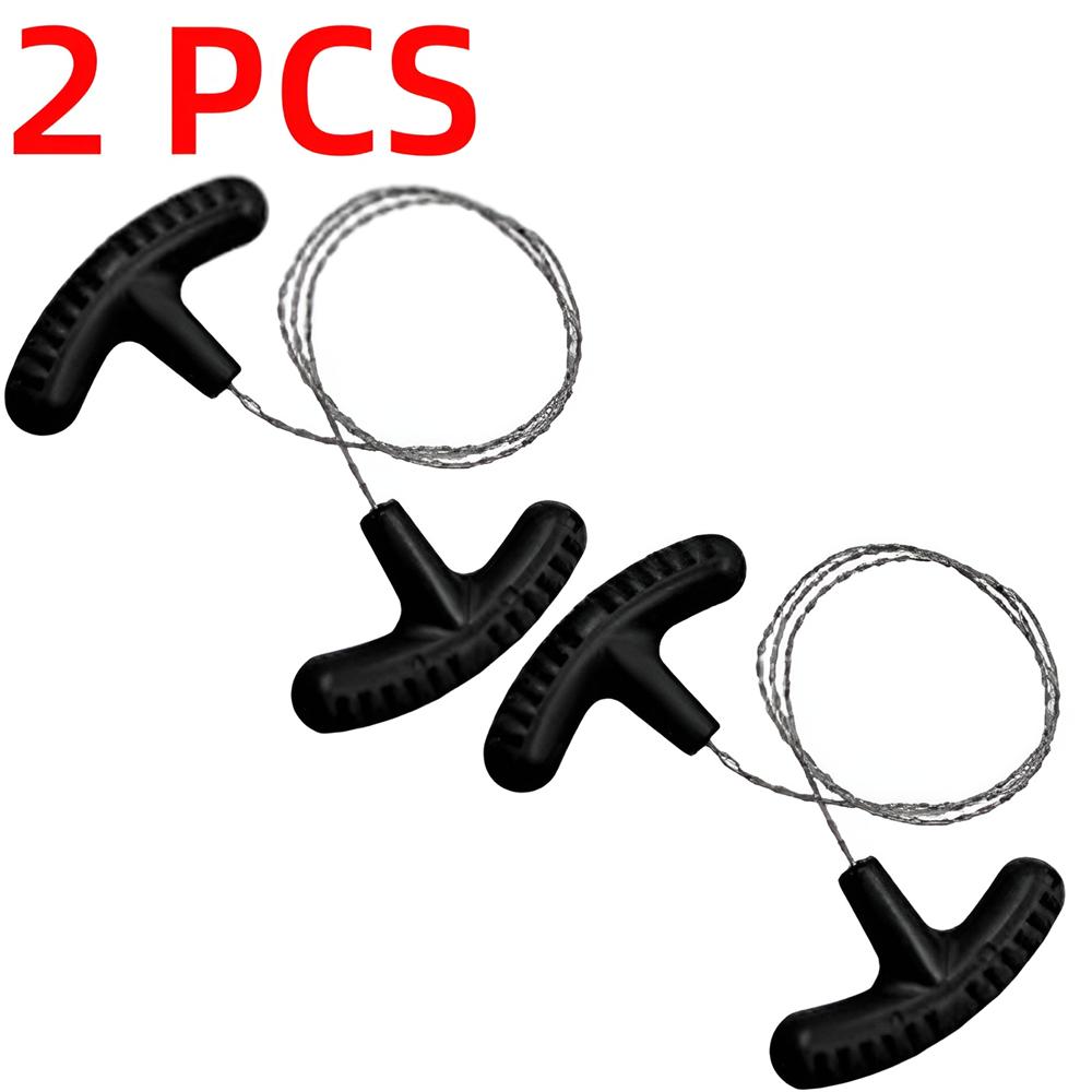 1/2PCS Portable Stainless Steel Wire Saw with Finger Handle Outdoor Camping Hiking Pocket Manual Cutting Chain Saws Survive Tool