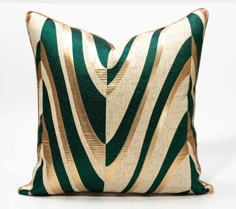 1 PC Light Luxury Cushion Cover High Grade Jacquard Pillowcase 30x50/45x45/50x50CM Champagne Blue Home Hotel Bed Sofa Decoration