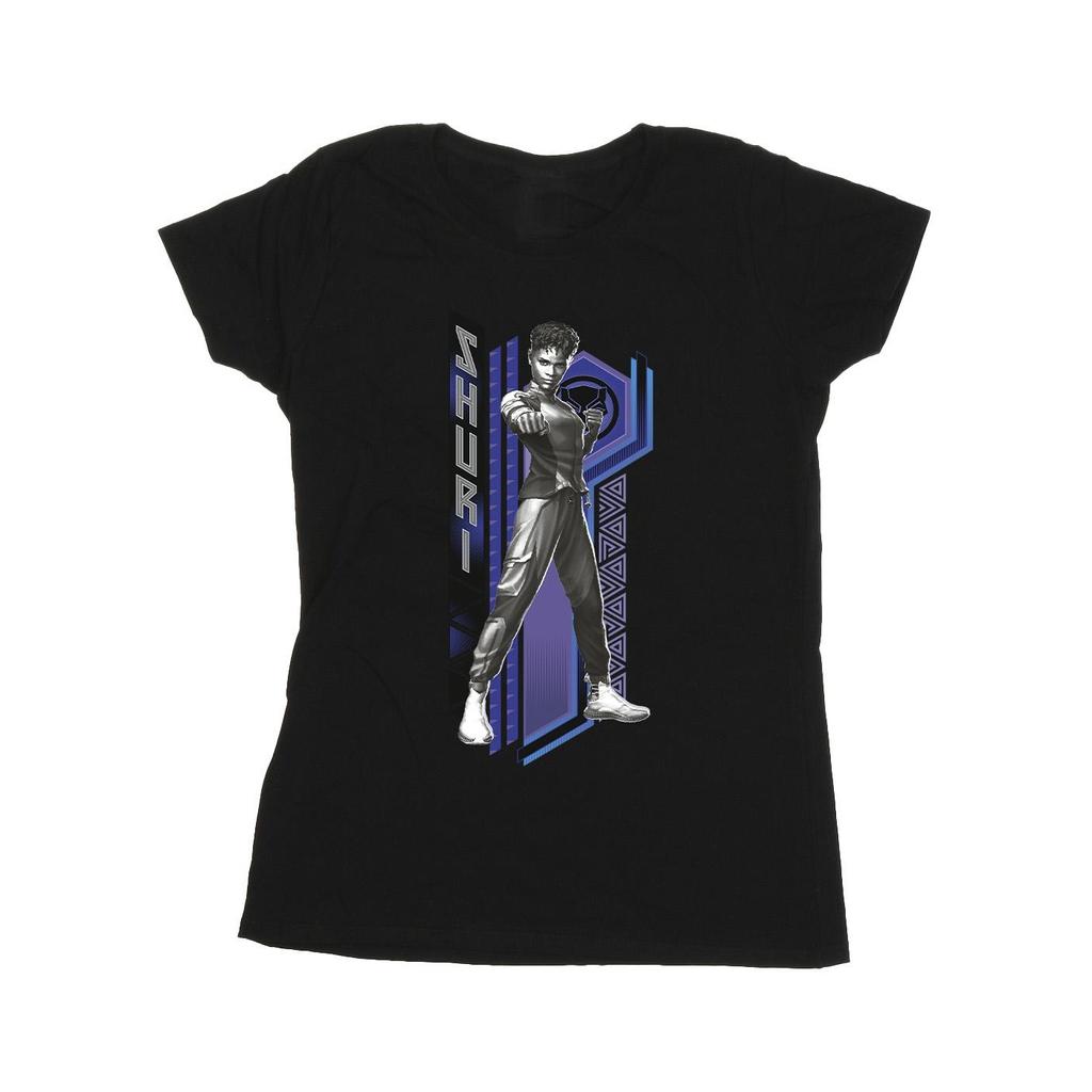 Marvel Womens/Ladies Black Panther Wakanda Forever Shuri Pose Cotton T-Shirt