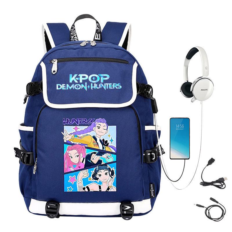 School Bag College Wind Large Capacity Middle School High School Student Cartoon Backpack