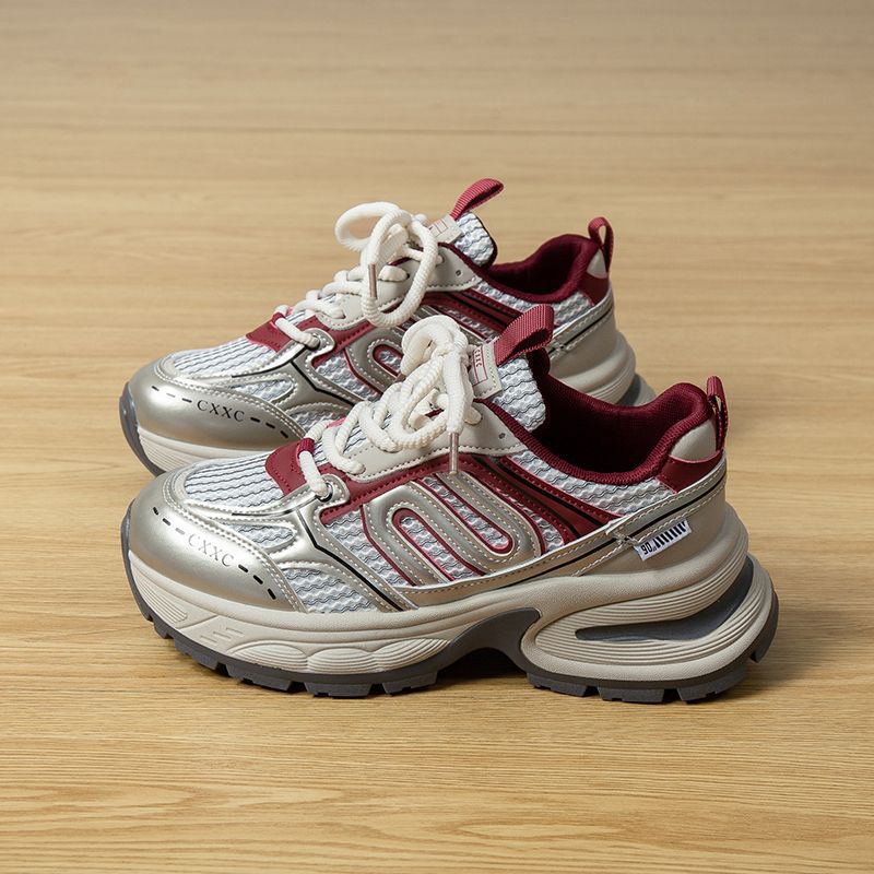 

Internet celebrity popular dad shoes women 2025 spring new Korean version wear-resistant heightening sports shoes super fire breathable casual shoes 35