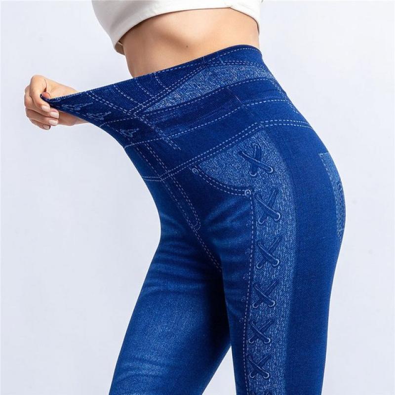 Women's Fashion Leggings Jeans Ladies Print Wet High Waist Trouser Pants Cargo Pants Women Pantalones