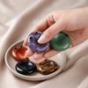 40mm Kristall Massage Stein Geschnitzte Rille Gerillter Sorgenstein Stressabbau Meditation