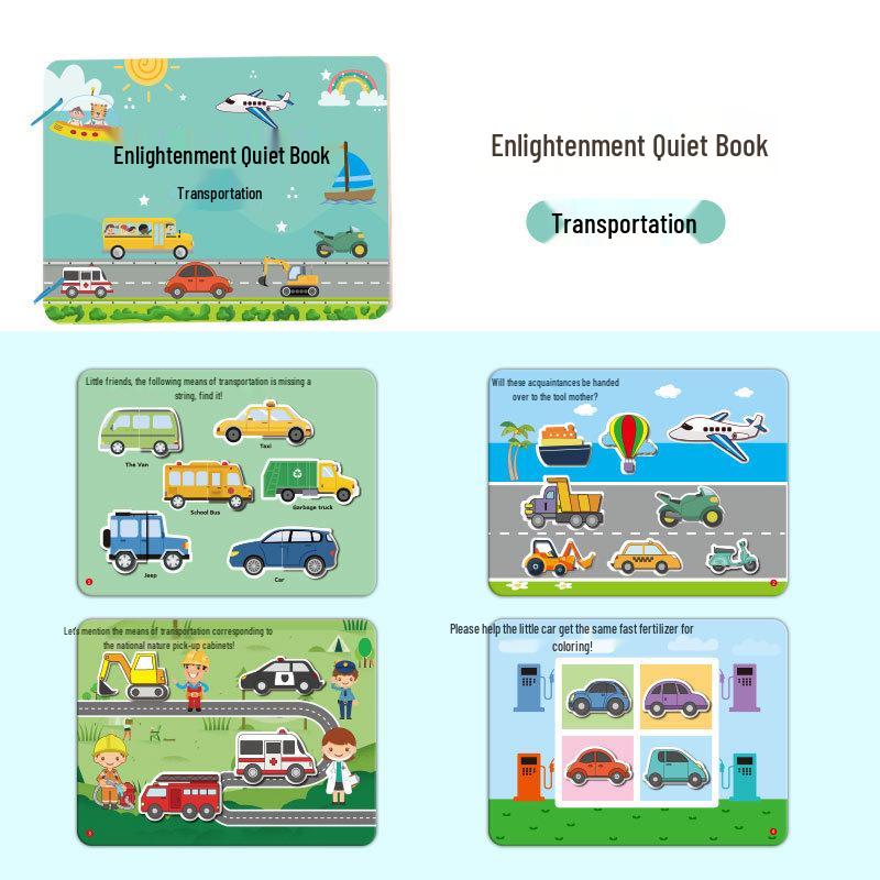 Educational Quiet Book & Cognitive Cards for Toddlers: Logic, Number Sense, and Concentration Training
