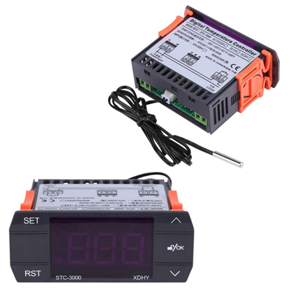 STC3000 220V Touch Digital Temperature Controller Thermostat With Sensor(30A)