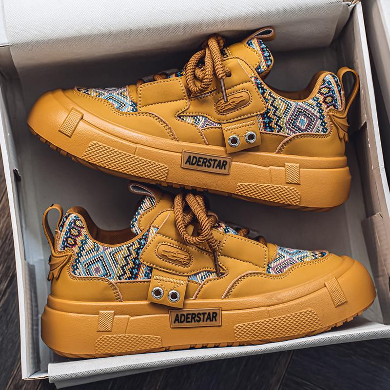 

Мужская обувь весна 2025 новый модный бренд оригинальный нишевый дизайн студенческие спортивные и досуговые нескользящие персонализированные туфли для доски 44 хаки