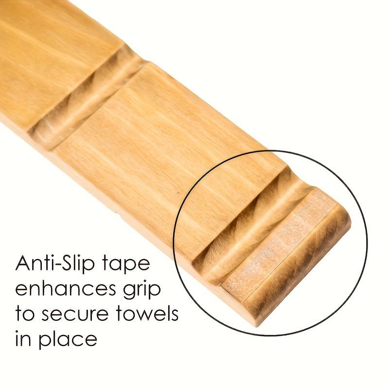 2pcs Vintage Wooden Towel Rack | Clamp Wall Mount, Bathroom Farmhouse Decorative Rack, Multi-Functional Household Towel Rac, Home Storage