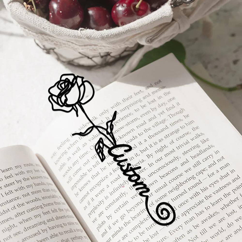 Metal Bookmark Vintage Rose Bookmark Gift for Readers Teacher Appreciation Unique Bookmark