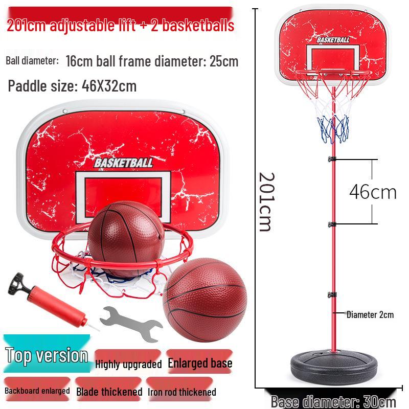 Adjustable Indoor Basketball Hoop with 6 Balls for Kids Ages 3-9