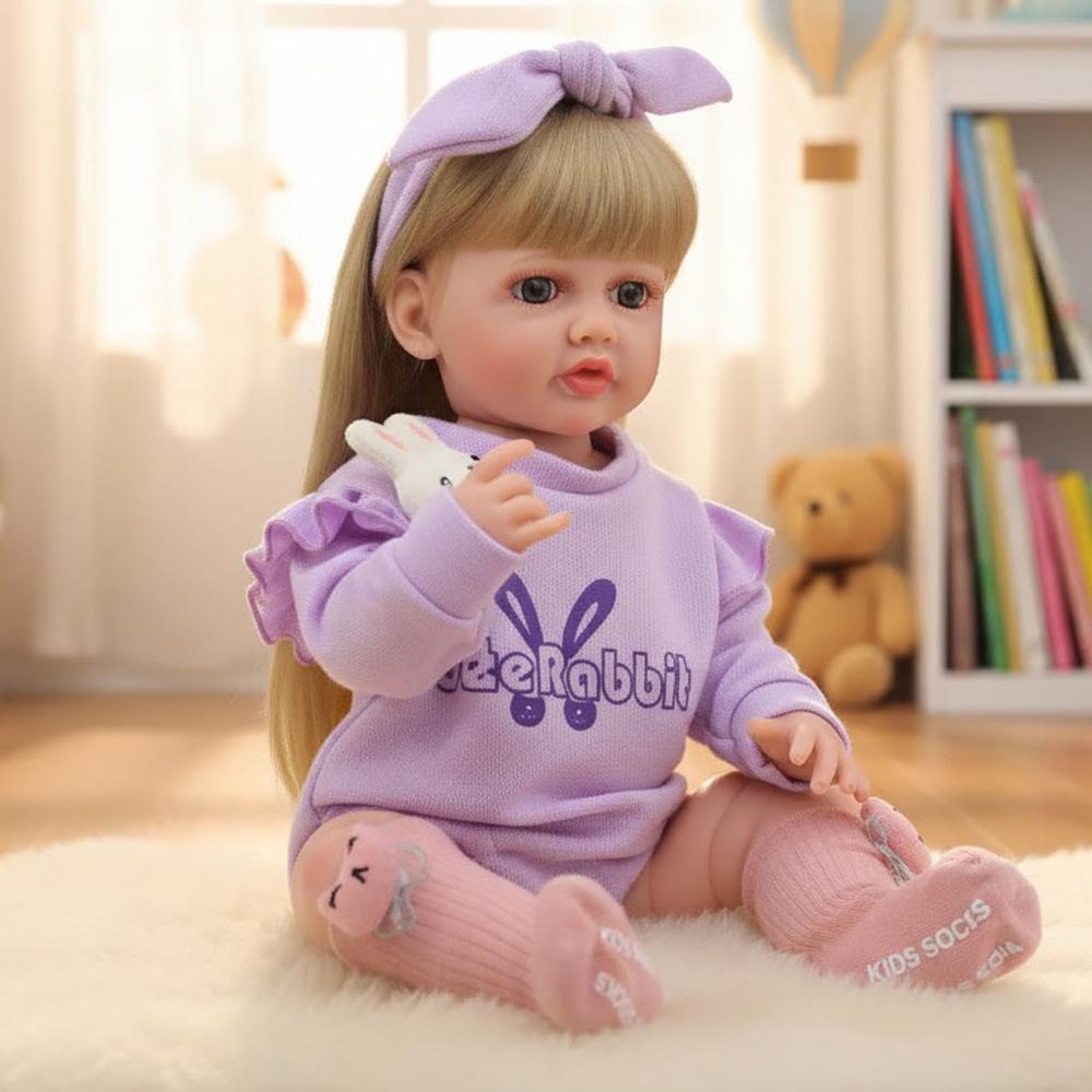 22-inch All-Plastic Reborn Russian-Speaking Baby Doll - Children's Companion Toy