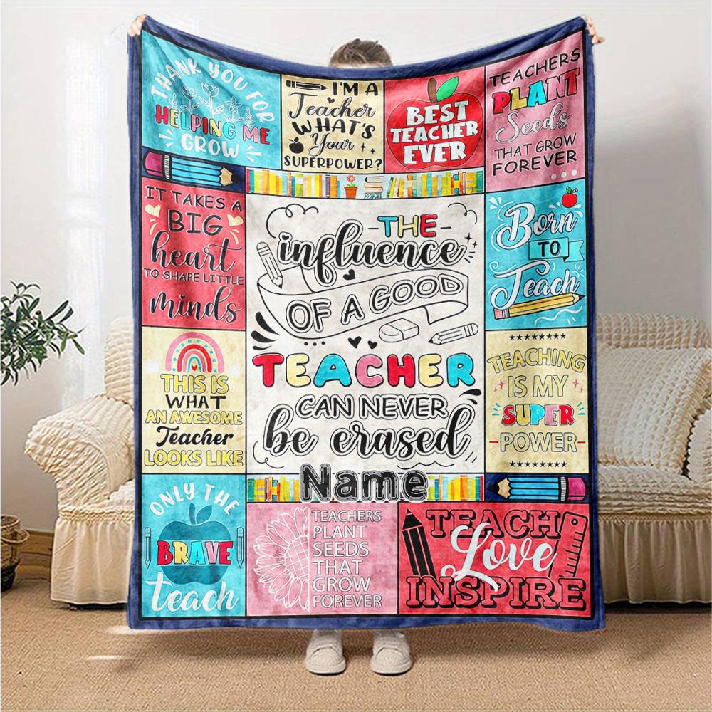 Teacher Appreciation Customize Your Name Rv Blanket Soft Comfortable Lightweight For All Seasonst50