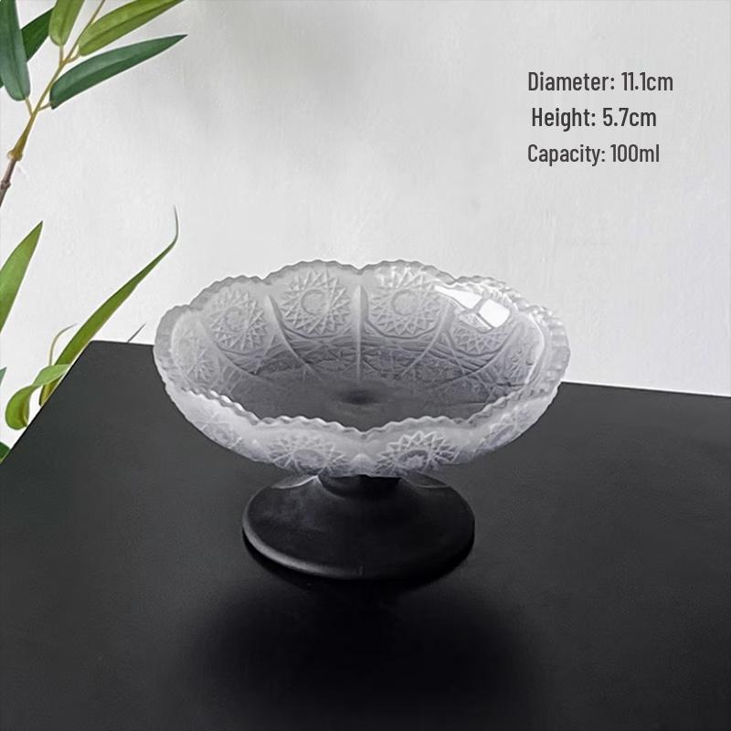 

Zhinianhua Gradient Black Glass Fruit & Dessert Plate