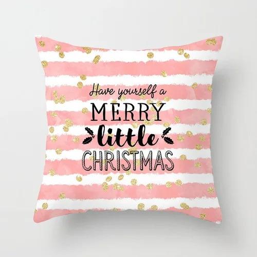 Pink Marble Geometric Series Pillowcase Home Fabric Craft Sofa Back Cushion Cushion Cover Living Room Pillow
