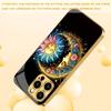 Moon Sun Pattern Metallic Paint Glass Phone Case Suitable for iPhone 17 16 15 14 13 12 11 Pro Max Plus Anti Shock Back Cover