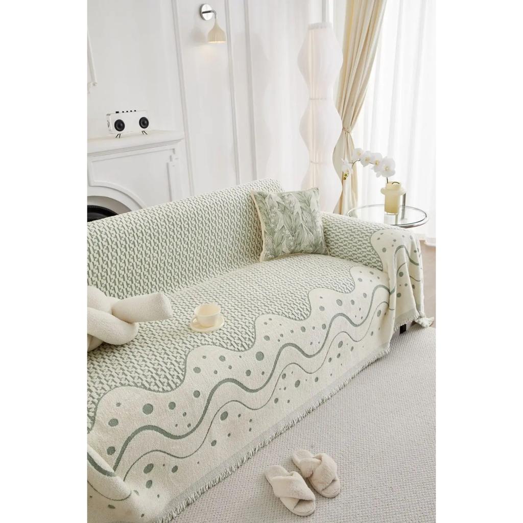 Panda Sofa Cover Cloth Towel  New Luxury Thick Sofa Cushion Lazy One Piece of Four Seasons Universal Woolen Blanket Carpet