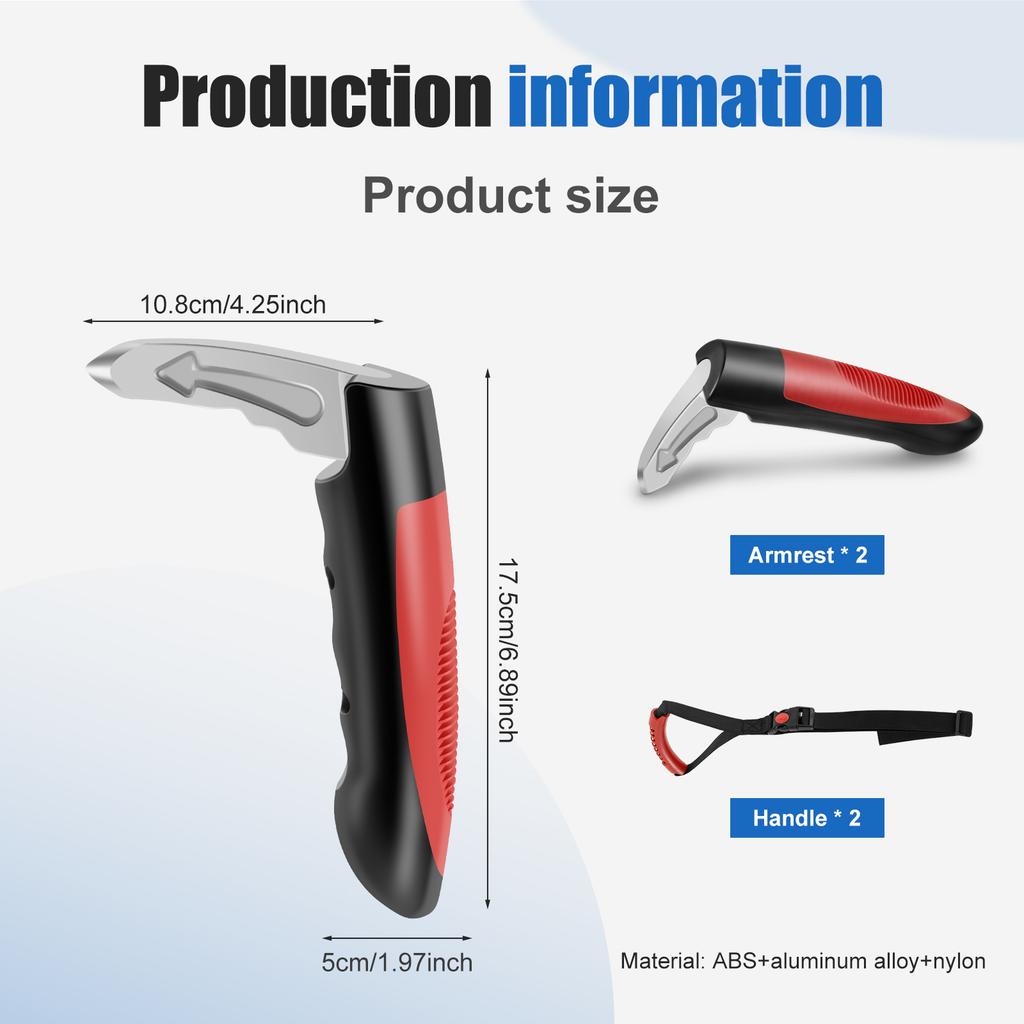 4Pcs Car Door Assist Handle for Elderly Window Breaker 2In1 Multifunctional Car Handle Assist Lightweight Car Door Latch Handle