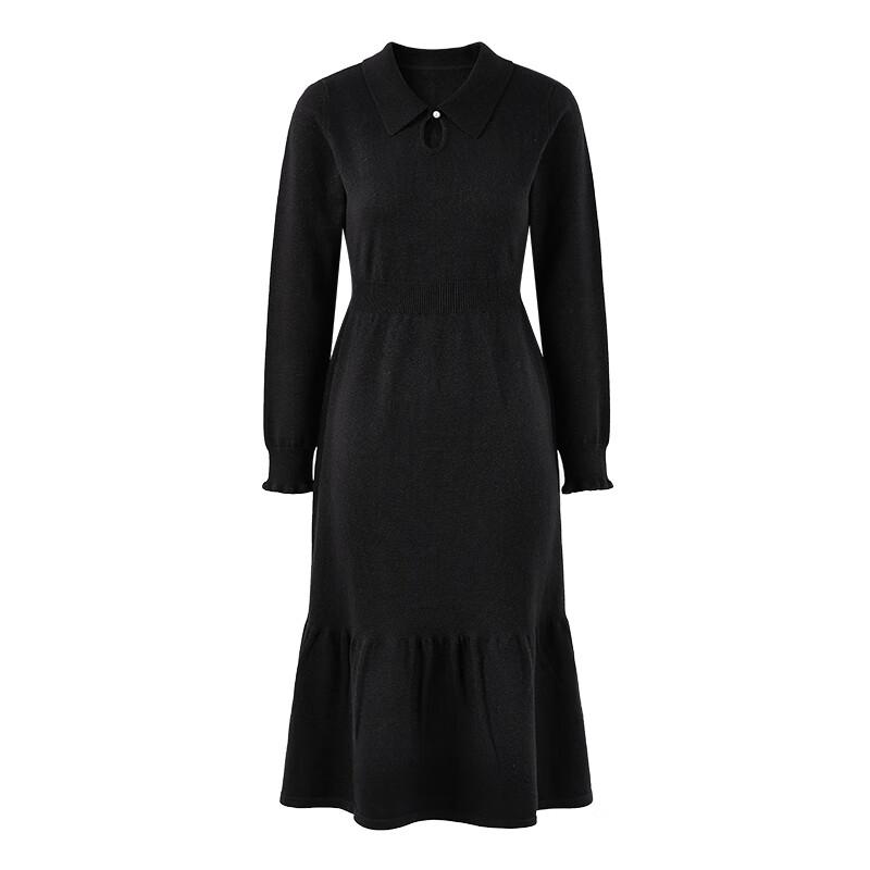 Qiu Shui Yi Ren Elegant Peter Pan Collar Fishtail Dress
