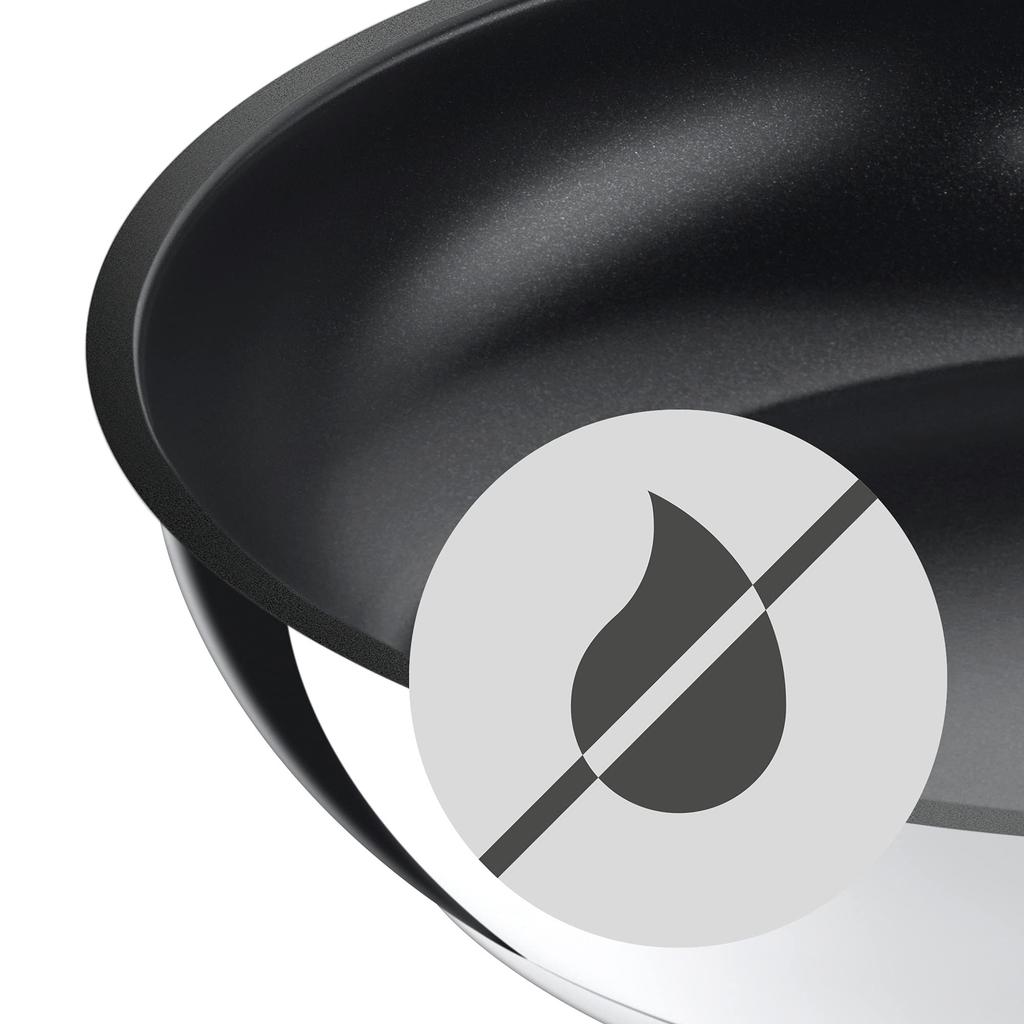 WMF Bratpfanne 20cm Keramikbeschichtung Induktion Gasherd Kompatibel Keine schädlichen Stoffe wie PFOA Profi Bratpfanne Edelstahl W0744206021 "CeraDur Pfanne"