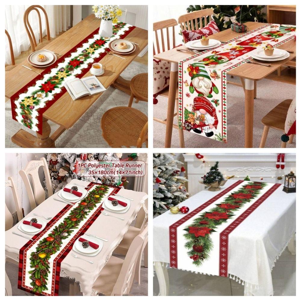 2025 Xmas Gifts Christmas Table Runner Faceless Gnome New Year Tablecloth New Table Decor For Home