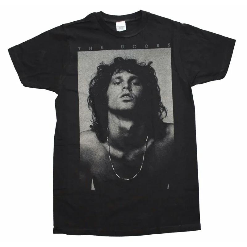 Jim Morrison The Doors Gate Rock Band Retro Classic Men's and Women's Loose Harajuku Print Short Sleeved T-shirt Women Clothing