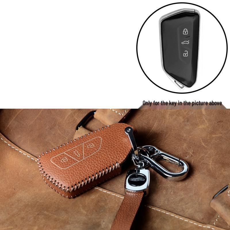 Volkswagen Key Protection Cover: Fits 21 Models, Including New Passat, Magotan, 330GTE, and B8B7 - Genuine Leather