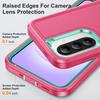 S26 Ultra Case Shockproof Bumper Hybrid 3in1 Candy Color Phone Stand Cover Samsung S25 Ultra S24 Plus S23 FE A15 A16 A36 A56 A17 A27 A37 A57 5G
