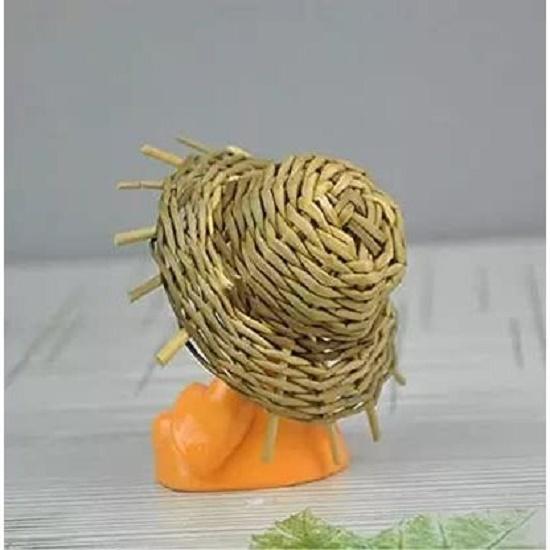 Set of 4 Baby Hat Monk Buddha Idols Showpiece for Car Dashboard Idols/Home Decorative Showpiece & Gifting Ideas Car Dashboard Accessories Size - 6.5Cm