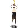 Trumpet Player Figurine Modern Abstract Handcrafted Metal Musician Sculpture for Living Room Tabletop Shelf Desk Office