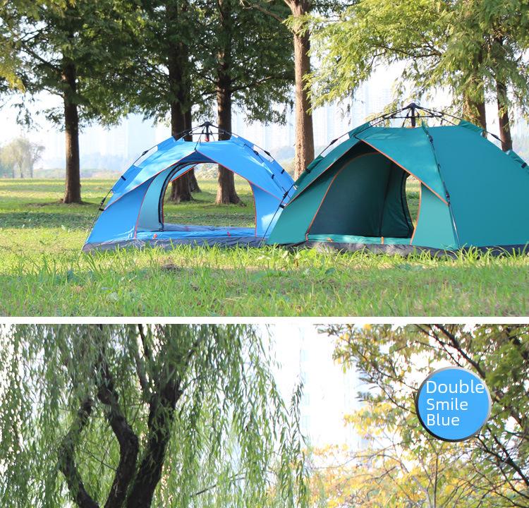 Century Glacier Automatic Folding Tent for 3-4 People: Quick-Open, Double Rainproof for Camping & Beach