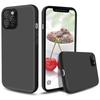 Coque Silicone Liquide - E.F.CONNECTION - pour iPhone 12 Pro - Antichoc - Anti-rayure - Noir