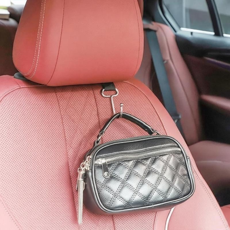 2Pcs Car Headrest Hooks Hanger for Bags Seat Back Organizer Holder Clips Auto Fastener Hooks Car St