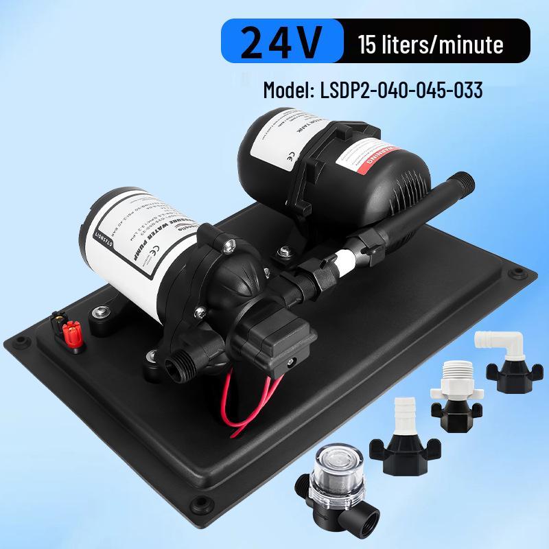 33 Small Electric RV/Yacht Diaphragm Water Pump, Boosted Self-Priming System with Pressurizing Tank and Stabilized Supply