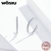 WOSTU 925 Silver Ear Cuff Clip Earrings Round Zircon Without Piercing Stack Earrings For Women Fashion Jewelry CQE842