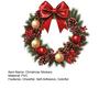 Christmas Stickers Wreath Wall Decals Red Bow Pinecone Patterns Stickers Removable PVC Holiday Decor for Living Room Bedroom Office